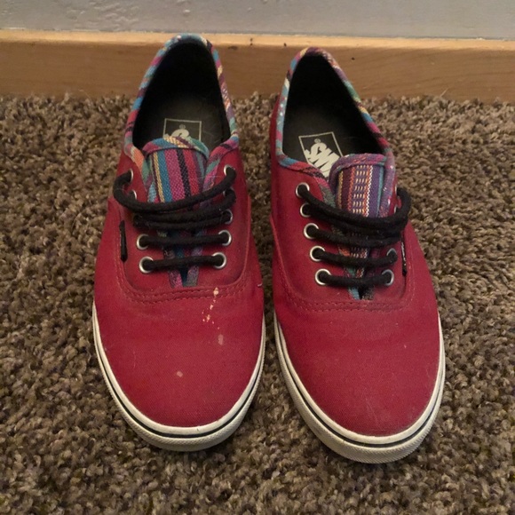 Red Van Authentic with Patterned tongue - Picture 1 of 7